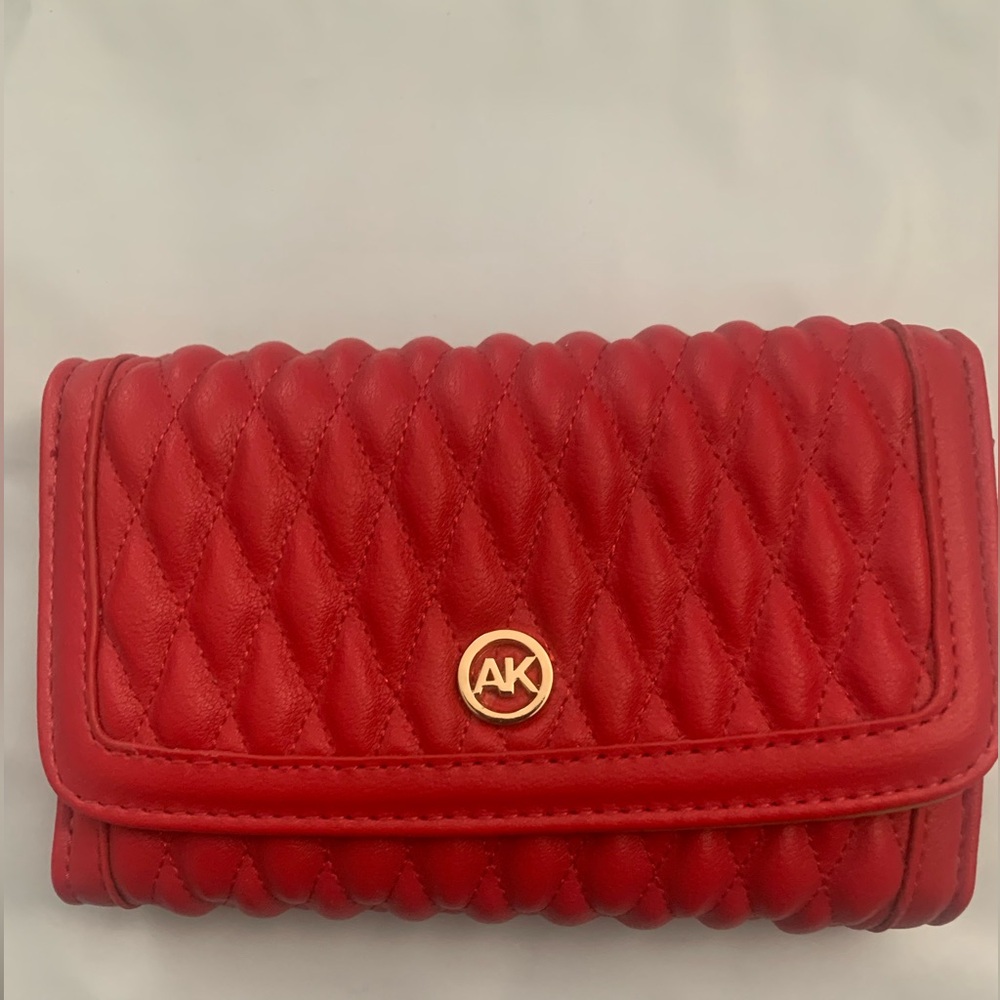 ANNE KLEIN  Women's Red Quilted Wallet